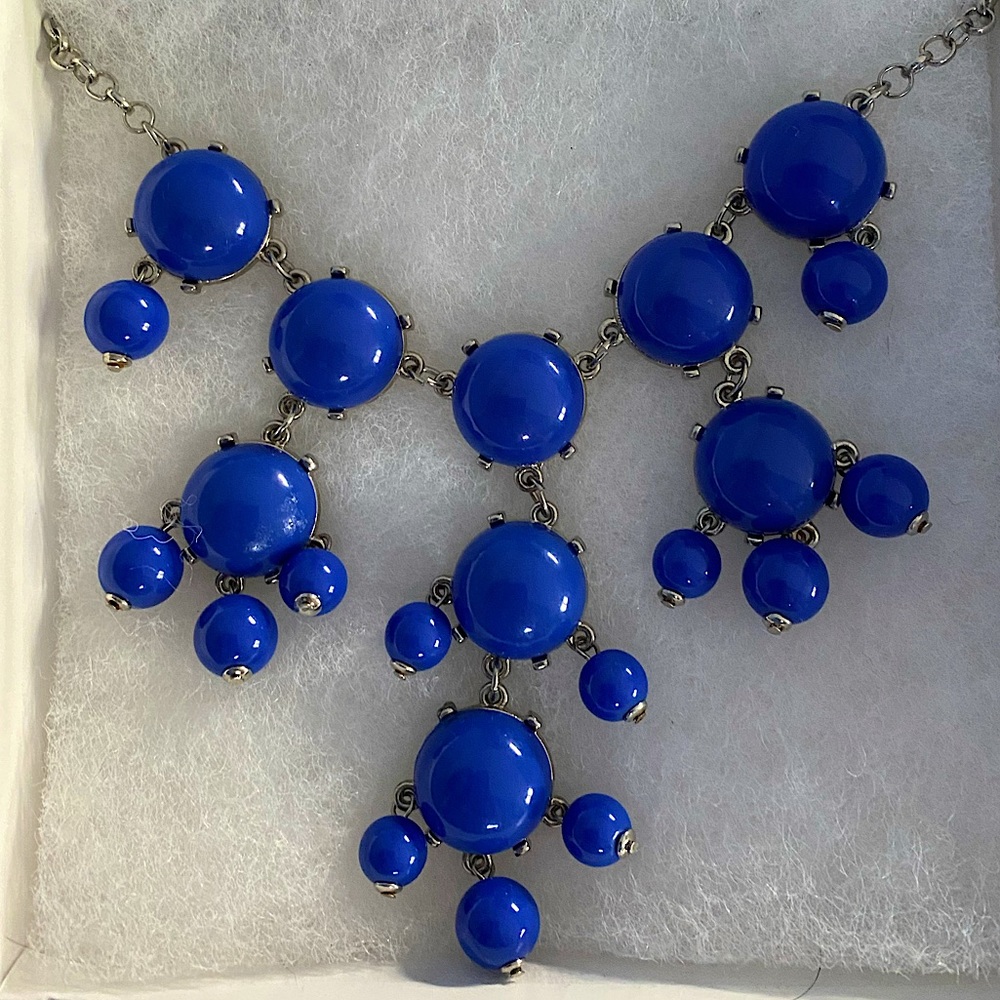 Lapis Blue Bubble Statement Necklace